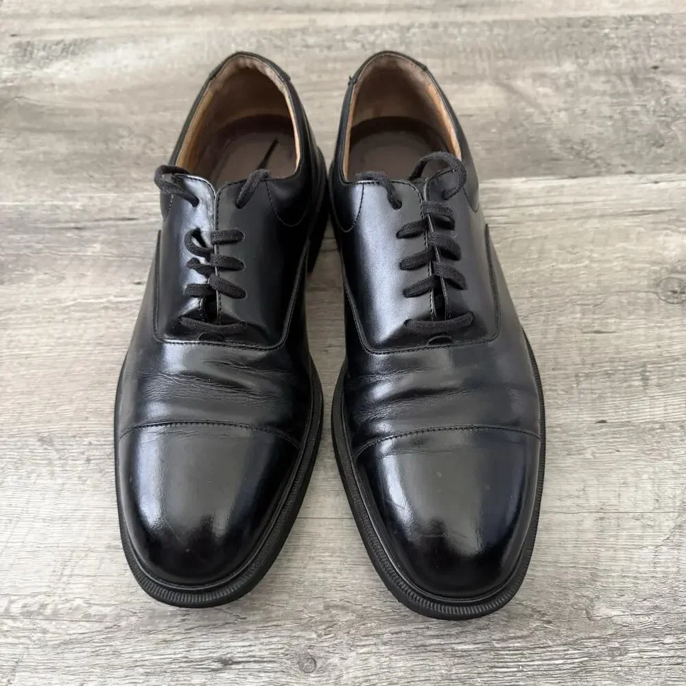 Rockport Dressports Oxfords Mens 10M Black Cap Toe Lace Up Comfort DMX Light